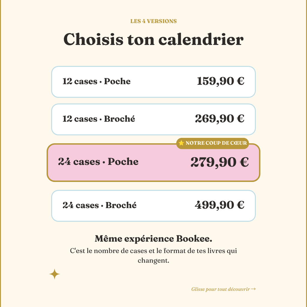Calendrier de l’Avent littéraire Bookee 2026